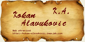 Kokan Alavuković vizit kartica